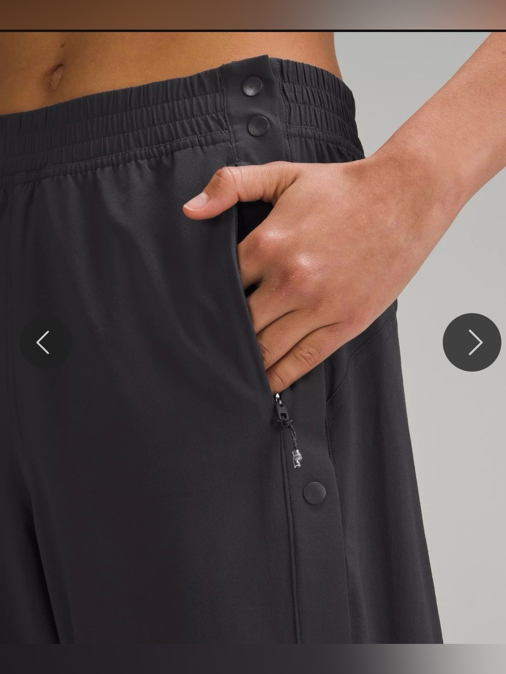 176. Lululemon size 14 Tear Away Mid Rise Track Pant Gray 14 - Picture 4 of 13